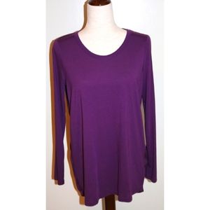 Simply Vera Vera Wang Purple Long sleeve blouse sm